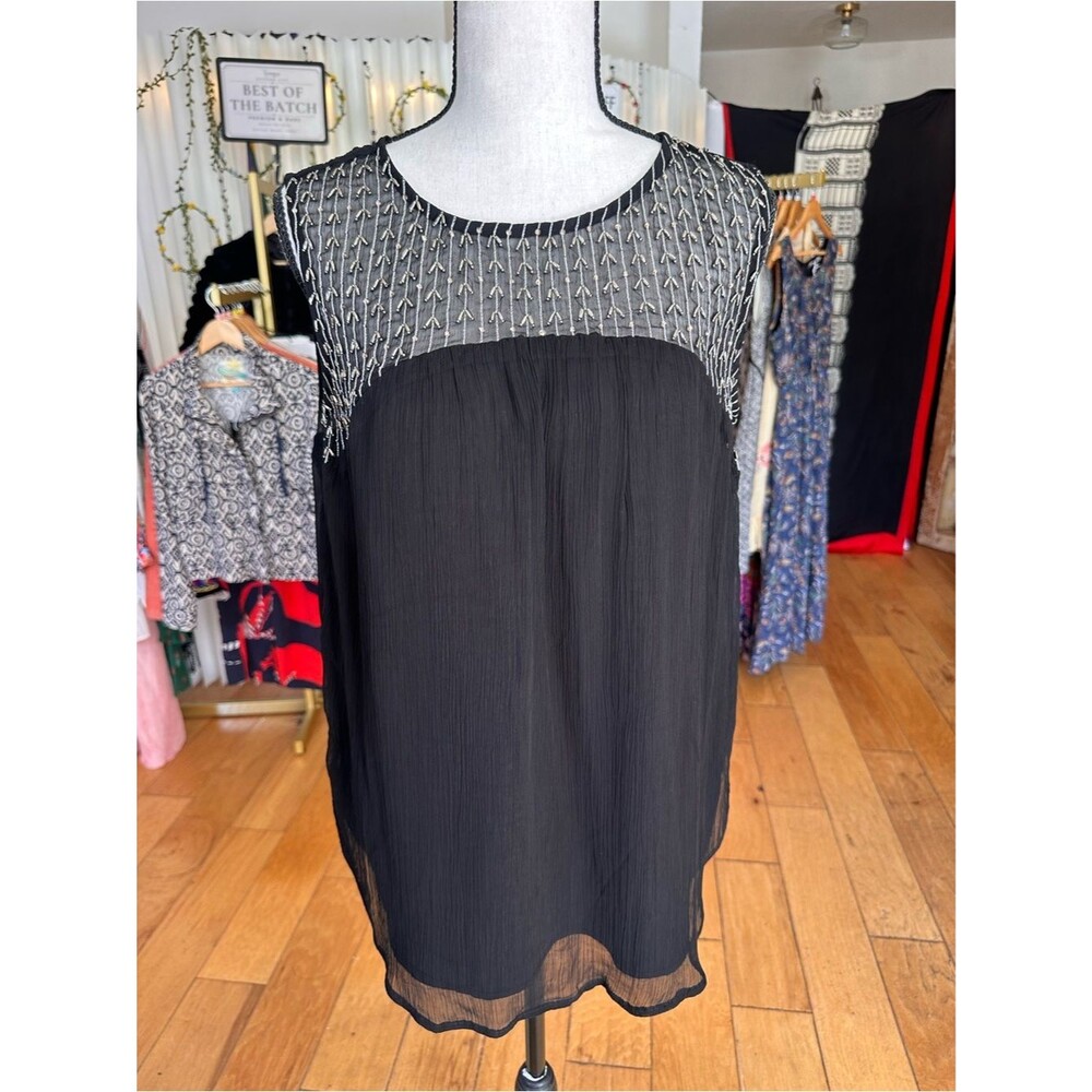 Piper by Townsen Arrow Embroidered Silk Top NWT